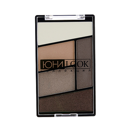 ЮНИLOOK Тени для век, 5-ти цветные 12г, Тон 02