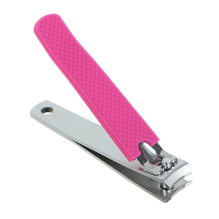 ЮНИLOOK Книпсер для ногтей с силиконовой ручкой, длина лезвий 12мм, сталь, 8см, 2-3 цвета