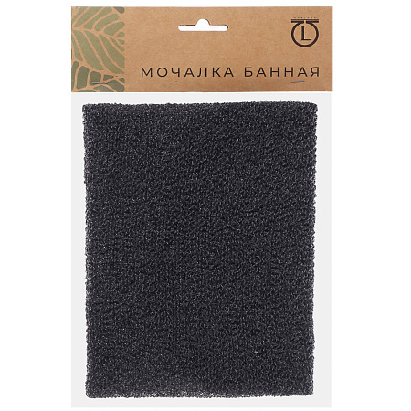 ЮL Мочалка пилинг японская для бани и душа с ручками, жесткая, полиэстер, 45х19см, 4 цвета, МС24-07