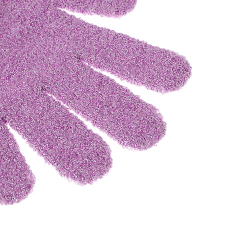 Мочалка перчатка тм ЮL с отшелушивающим эффектом, полиэстер, 18см, 5 цветов, МС24-06