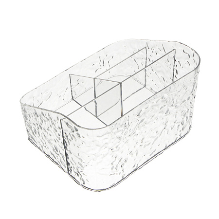 Органайзер для косметики и визажа тм ЮНИLOOK Ice 17,5х15х11см, пластик PET, #25667