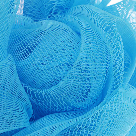 ЮL Мочалка шар роза с подвесом, полиэтилен, 40гр, 5-6 цветов, МС24-03