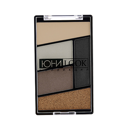 ЮНИLOOK Тени для век, 5-ти цветные 12г, Тон 04