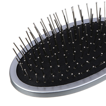 Расческа массажная тм ЮНИLOOK, с металл.зубчиками, пластик, 24,2х7см, 4 цвета