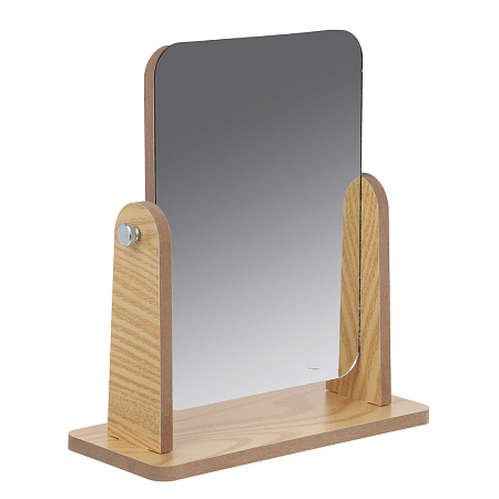 ЮНИLOOK Зеркало настольное, МДФ, стекло, 22x19,4x8,7см, арт.1