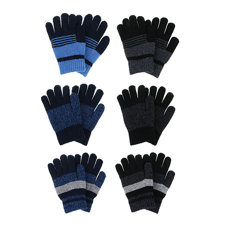 GALANTE Перчатки подростковые, р.16, 55% полиэстер, 45% акрил, разноцветные, ОЗ25-29