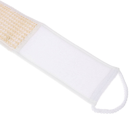 ЮL Мочалка лента банная с ручками с эффектом пилинга, сизаль, полиэстер, поролон, 68х10см, 3 цв.