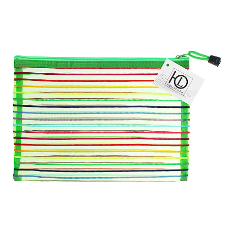 Конверт универсальный тм ЮL "Мультиколор" ф А4 на молнии 33,5х24см, полиэстер сетка, 6 цветов