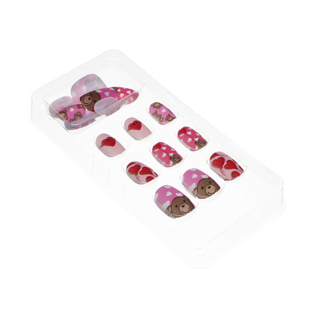 ЮНИLOOK Набор накладных самоклеящихся ногтей, детский, 24шт, 6 дизайнов