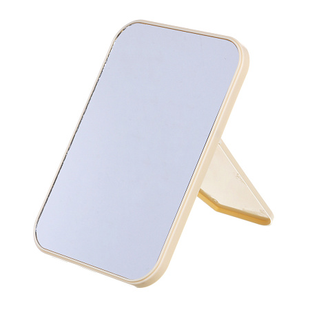 Зеркало настольное тм ЮНИLOOK, пластик, стекло, 20,5х14см, 2 цвета