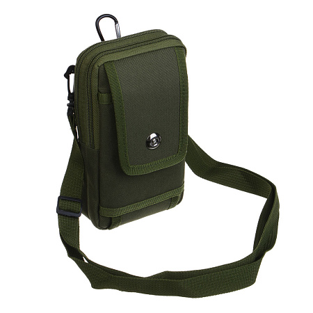 ЮL Сумка мужская на длинном ремне, полиэстер, 18х10х4см, 23-2