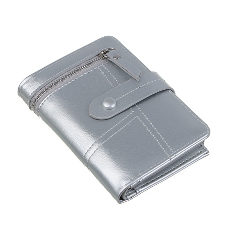 ЮL Анзелия Кошелек женский для купюр, карт и монет на кнопке, полиуретан, 14x10x3 см, 2 цвета, КЖ24-17