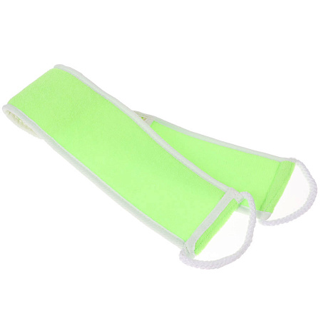 ЮL Мочалка лента банная с ручками с эффектом пилинга, сизаль, полиэстер, поролон, 68х10см, 3 цв.