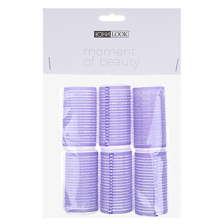 Набор бигуди ЮНИLOOK 6шт, 6x3см, пластик, 2 цвета, ACS-76