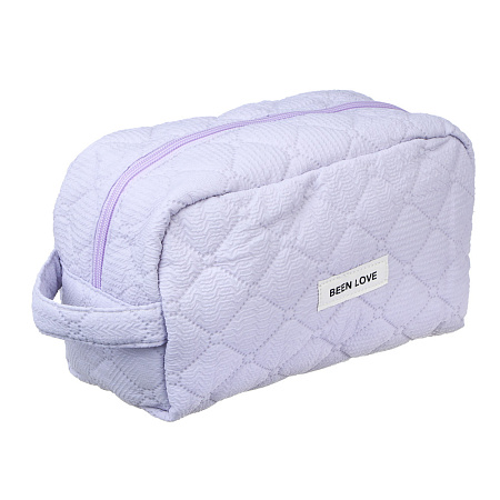 ЮL Косметичка стеганая дутая с боковой ручкой Килт, 100% ПЭ, 24х13х10см, 2 цвета