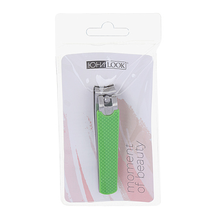 ЮНИLOOK Книпсер для ногтей с силиконовой ручкой, длина лезвий 12мм, сталь, 8см, 2-3 цвета