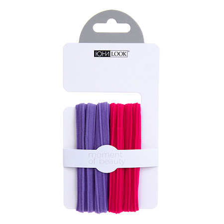 ЮНИLOOK Резинки для волос, 4шт, полиэстер, 5,5см, 6 цветов, ACS-07