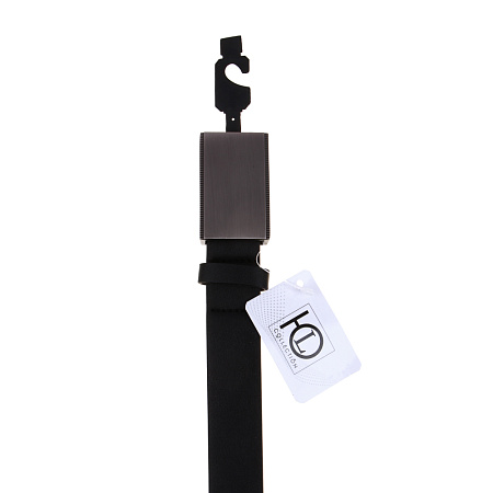 ЮL Ремень мужской, ПУ, металл, 120/130х2,8см, черный, РМ2023-6