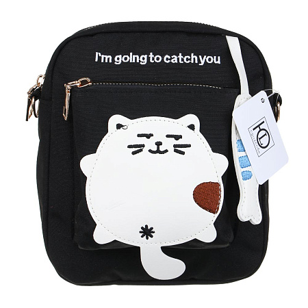 Сумка подростковая на длинном ремне с 2-мя отд. Тм ЮL Кэтч, полиэстер, 20х17х6см, 3 цвета, КЖС24-26