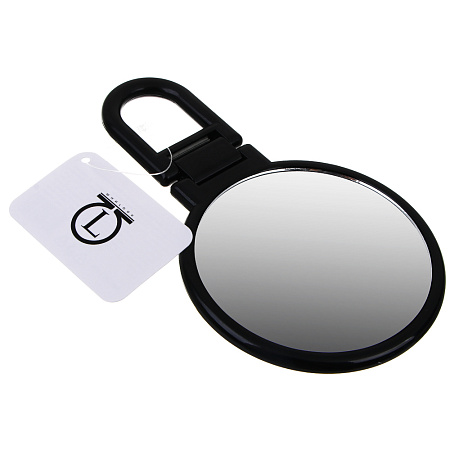 Зеркало настольное складное тм ЮНИLOOK Леон, зум х1,х2, пластик, стекло, 15,5х9,3х0,8см, черный