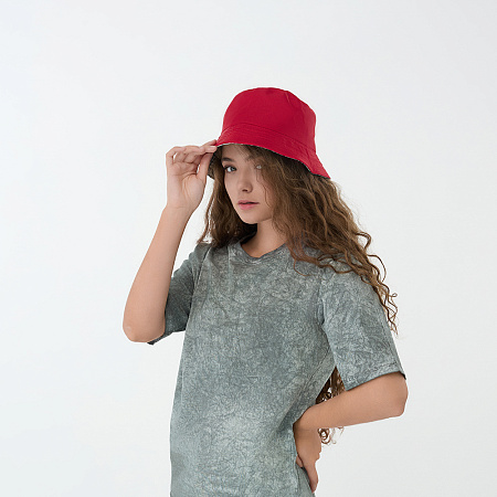 GALANTE Панама с цветным подкладом, р.56-58, 100% полиэстер, красный, ВЛ25-09, #2