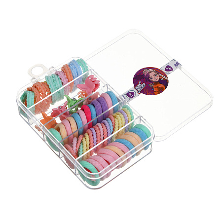 Набор детских аксессуаров для волос BY Русские супергерои: резинки и крабики, разноцветные