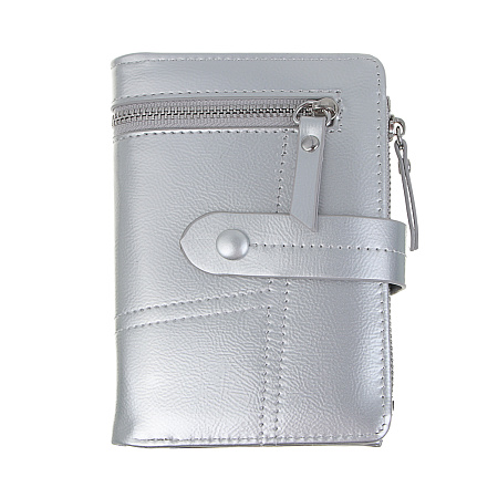 ЮL Анзелия Кошелек женский для купюр, карт и монет на кнопке, полиуретан, 14x10x3 см, 2 цвета, КЖ24-17