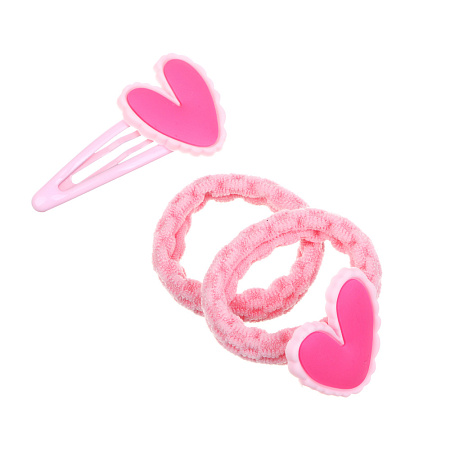 ЮНИLOOK Набор детских резинок для волос 2 шт и заколка 1 шт, d4см, 5см, металл, ПЭ, ТПР, 6 дизайнов