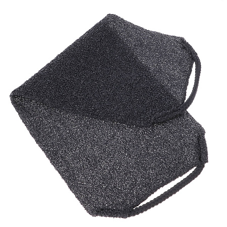 ЮL Мочалка пилинг японская для бани и душа с ручками, жесткая, полиэстер, 45х19см, 4 цвета, МС24-07