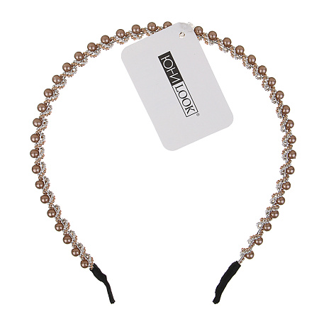 Ободок для волос ЮНИLOOK, 0,5см, пластик, металл, 6 цветов, ACS-67