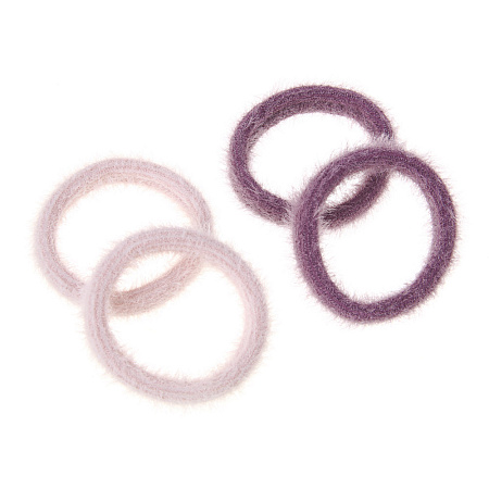 ЮНИLOOK Резинки для волос, 4шт, полиэстер, 5,5см, 6 цветов, ACS-08