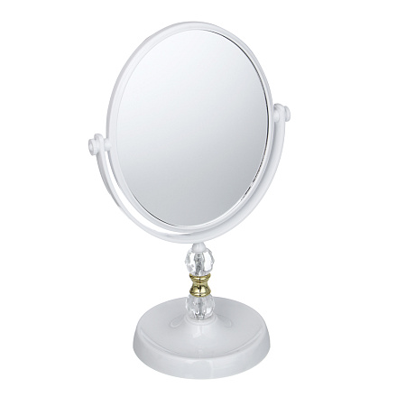 ЮНИLOOK Беатрис Зеркало настольное с декором, пластик, стекло, высота 29см, 17х14см, 2 цвета