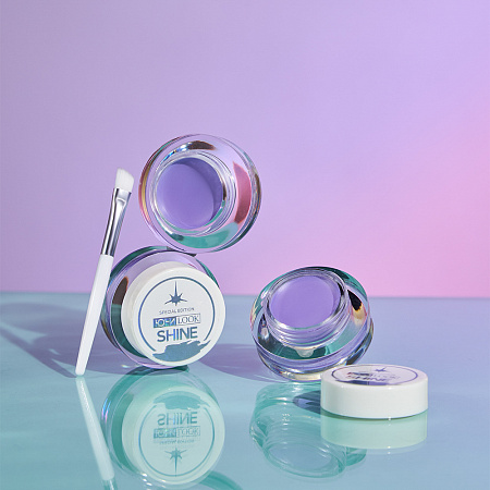ЮНИLOOK Шайн Подводка гелевая с кистью, 3,8г, тон 01, лавандовый