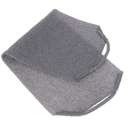 ЮL Мочалка пилинг японская для бани и душа с ручками, жесткая, полиэстер, 45х19см, 4 цвета, МС24-07