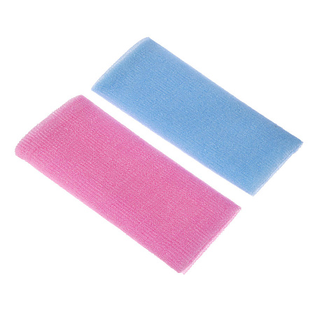 ЮL Мочалка пилинг японская средней жесткости, нейлон, акрил, 30х90см, 4 цвета