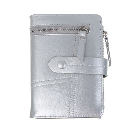 ЮL Анзелия Кошелек женский для купюр, карт и монет на кнопке, полиуретан, 14x10x3 см, 2 цвета, КЖ24-17