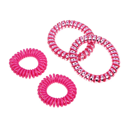 BERIOTTI Набор резинок-спиралек для волос 4шт, ТПУ, 3,5/5,5см, 4 цвета