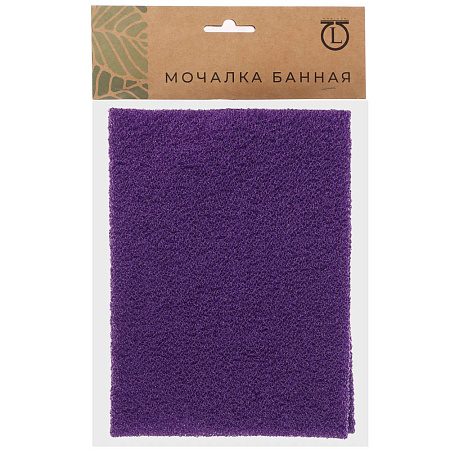 ЮL Мочалка пилинг японская для бани и душа с ручками, жесткая, полиэстер, 45х19см, 4 цвета, МС24-07