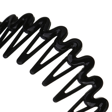 ЮНИLOOK Ободок для волос, 3,5см, пластик, черный, ACS-39