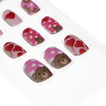 ЮНИLOOK Набор накладных самоклеящихся ногтей, детский, 24шт, 6 дизайнов