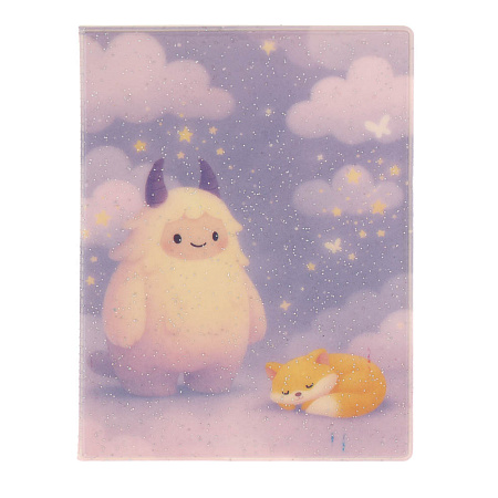 Обложка на паспорт тм ЮL с блестками, ПВХ, 13,6х9,5см, 6 дизайнов