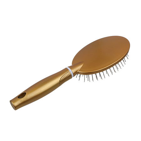 Расческа массажная тм ЮНИLOOK, с металл.зубчиками, пластик, 24,2х7см, 4 цвета