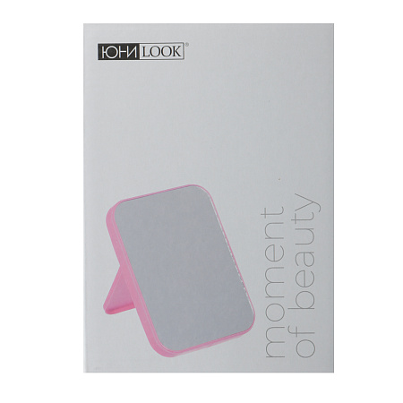 ЮНИLOOK Зеркало настольное, пластик, стекло, 13х18см, 4 цвета, ЗН19-1