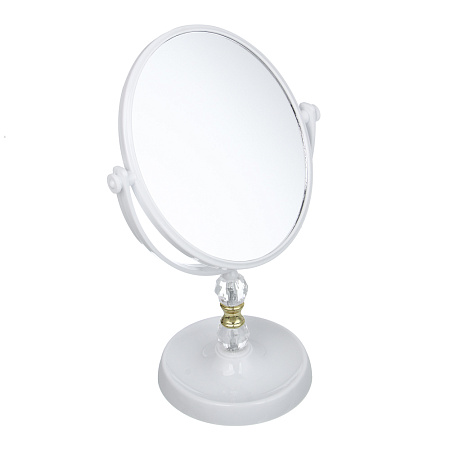 ЮНИLOOK Беатрис Зеркало настольное с декором, пластик, стекло, высота 29см, 17х14см, 2 цвета