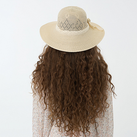GALANTE Шляпа женская, р.58, 100% полиэстер, бежевый, ВЛ25-23