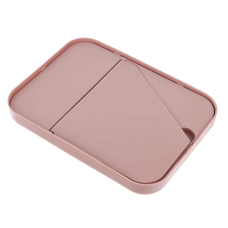 Зеркало настольное тм ЮНИLOOK пластик, стекло, 13х18см, 4 цвета, ЗН19-1