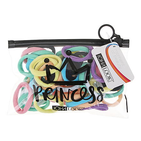 Резинки для волос ЮНИLOOK 50шт, d4см полиэстер, 8 цветов, ACS-85