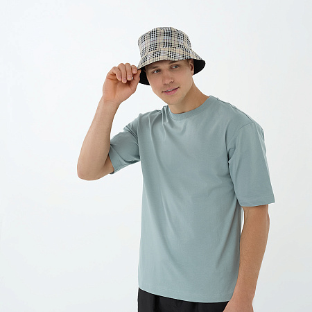 GALANTE Панама с цветным подкладом, р.56-58, 100% полиэстер, черный, ВЛ25-09, #1