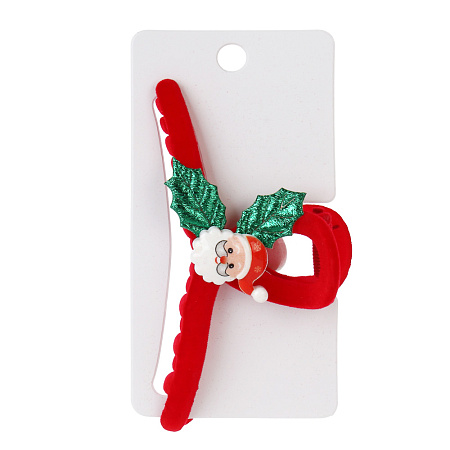 Краб для волос, тм ЮНИLOOK, 11см, иск.шерсть, полимер, полиэстер, 6 дизайнов, #3