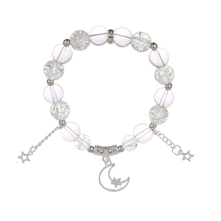 ЮНИLOOK Браслет с декором, d7см, d бусин 1см, 6 цветов, стекло, #3